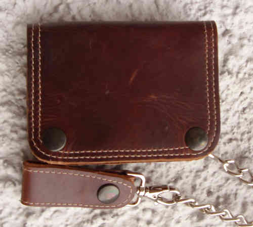 Wallet braun glatt 12cm