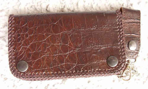 Wallet braun Kroko 16cm